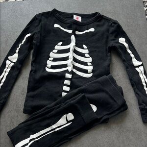 Black Skeleton Pajama Set